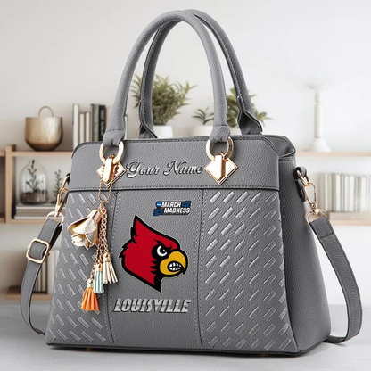 VIRAL EDITON - NEW CUSTOMIZED NCAA MAM25 ULC UL CARDINALS ZIP HANDBAG MULTICOLOR