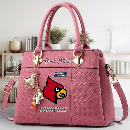 VIRAL EDITON - NEW CUSTOMIZED NCAA MAM25 ULC UL CARDINALS ZIP HANDBAG MULTICOLOR