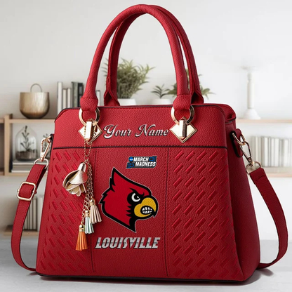 VIRAL EDITON - NEW CUSTOMIZED NCAA MAM25 ULC UL CARDINALS ZIP HANDBAG MULTICOLOR