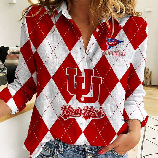 LIMITED DROP - NEW CUSTOMIZED | NCAA FBS25 UTU UT UTES WOMEN CASUAL SHIRT FOR FAN