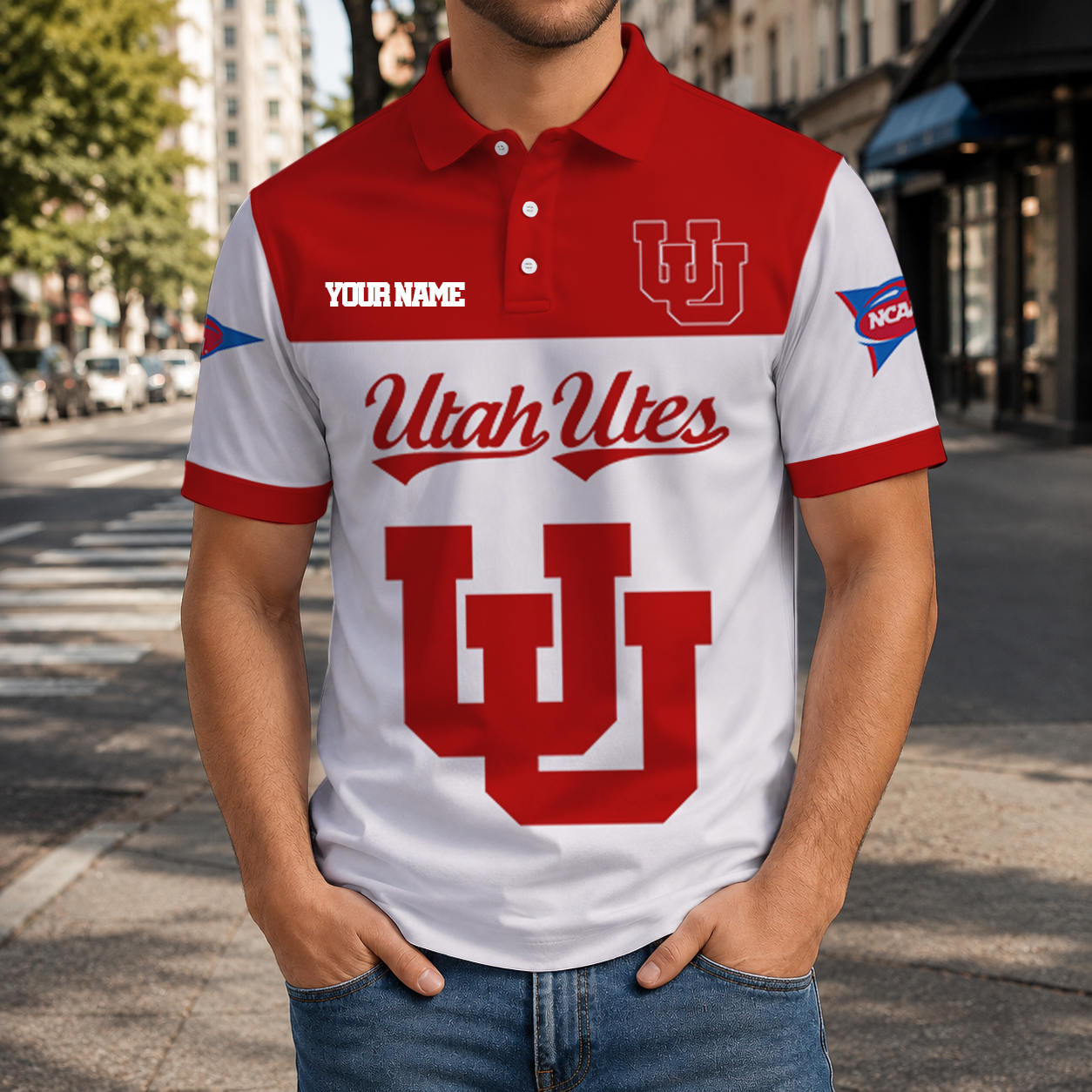 ELITE EDITION- NEW CUSTOMIZED NCAA FBS25 UTU UTAH UTES POLO SHIRT, ZIP POLO SHIRT & T-SHIRTS