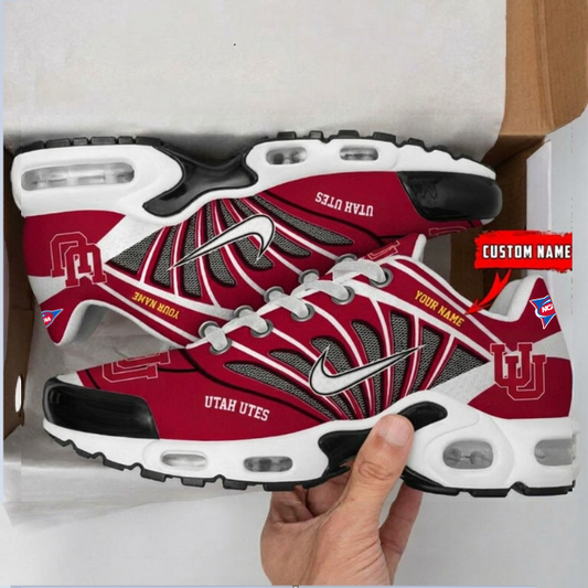 ELITE EDITION - NEW CUSTOMIZED NCAA FBS25 UTU UT UTES UNISEX AIR MAX PLUS SNEAKERS