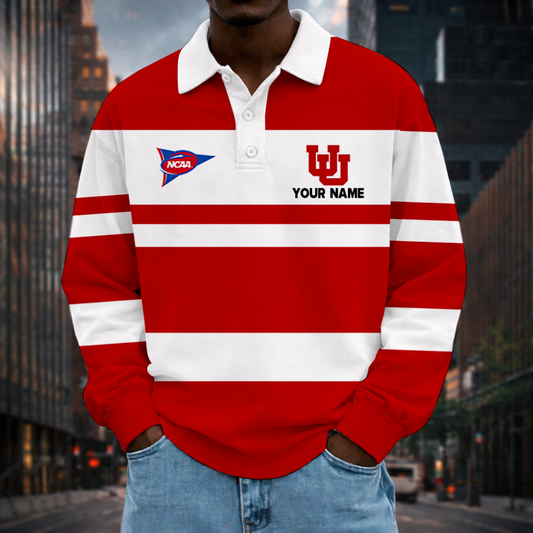 MEGA SALE - NEW CUSTOMIZED FBS NCAA25 UTU UT UTES UNISEX LONG SLEEVE POLO