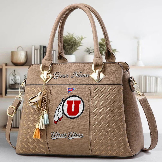 LIMITED EDITION - NEW CUSTOMIZED NCAA FBS25 UTU UT UTES ZIP HANDBAG MULTICOLOR