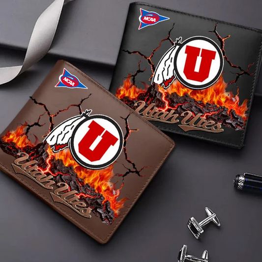 LIMITED EDITION - NEW CUSTOMIZED FBS NCAA25 UTU UT UTES LEATHER WALLET