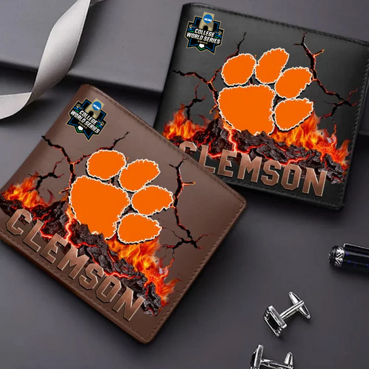 LIMITED EDITION - NEW CUSTOMIZED CWS NCAA25 CST CS TIGERS LEATHER WALLET
