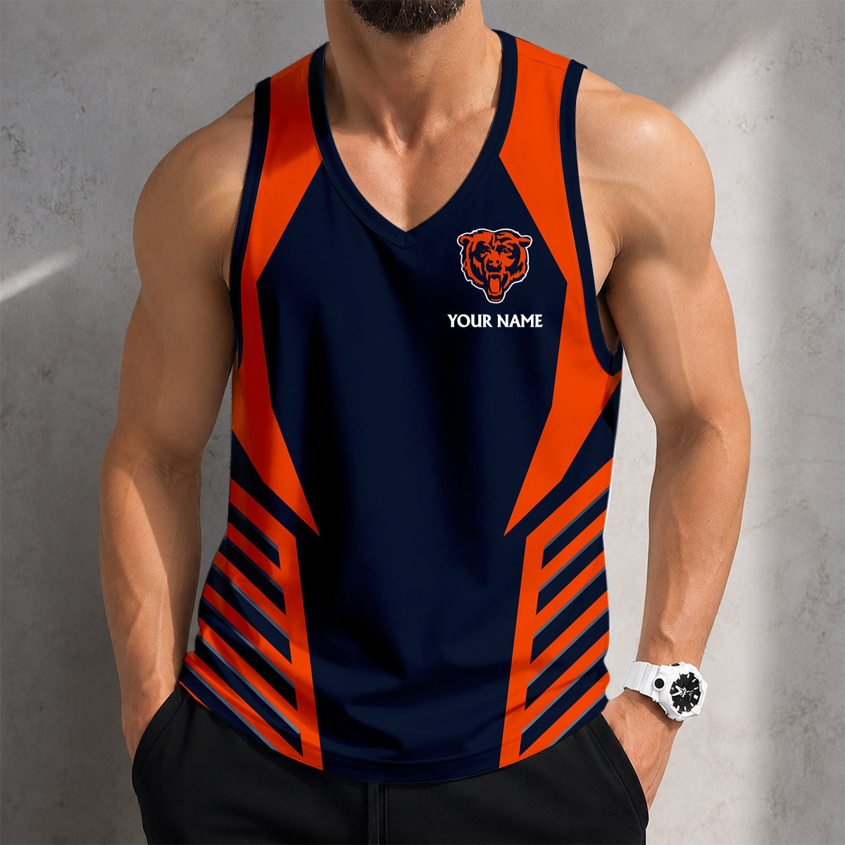 LIMITED EDITION - NEW CUSTOMIZED NFL26 CCB CHICAGO BEARS TANK TOP