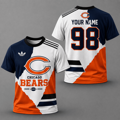 ELITE EDITION - NEW CUSTOMIZED NFL26 CCB CHICAGO BEARS T-SHIRTS, POLO SHIRT & ZIP POLO SHIRT