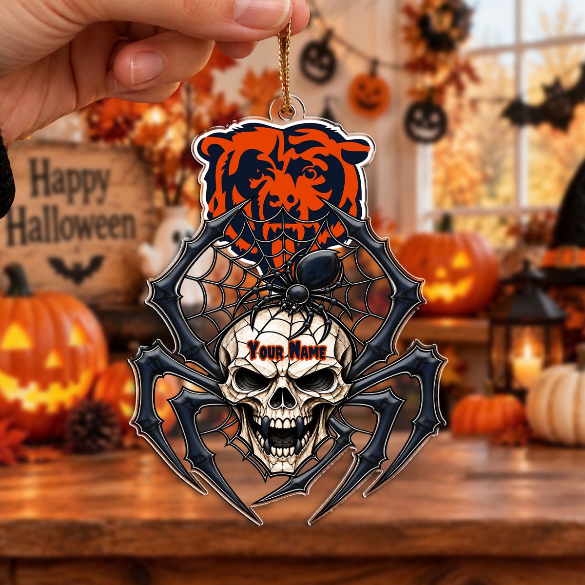 LIMITED EDITION - NEW CUSTOMIZED NFL26 CCB CHICAGO BEARS CHRISTMAS ACRYLIC ORNAMENT