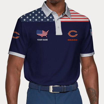 LIMITED EDITION - NEW CUSTOMIZED NFL26 CCB CHICAGO BEARS POLO SHIRT