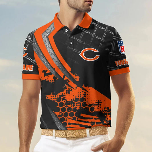 LIMITED EDITION - NEW CUSTOMIZED NFL26 CCB CHICAGO BEARS POLO SHIRT