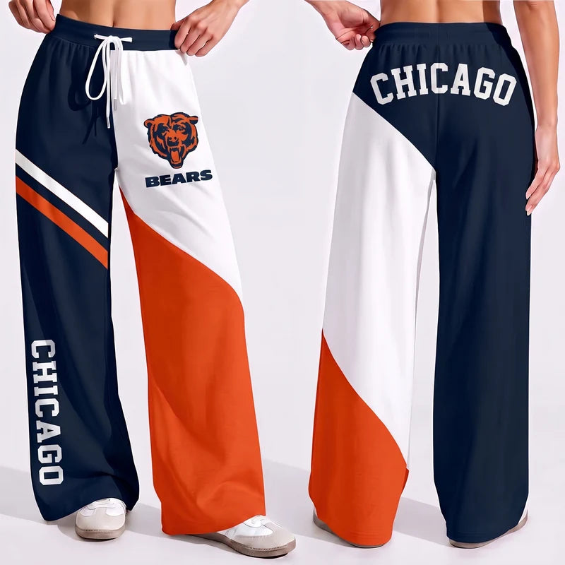 LIMITED EDITION - NEW CUSTOMIZED NFL26 CCB CHICAGO BEARS WOMEN'S WIDE LEG PANTS