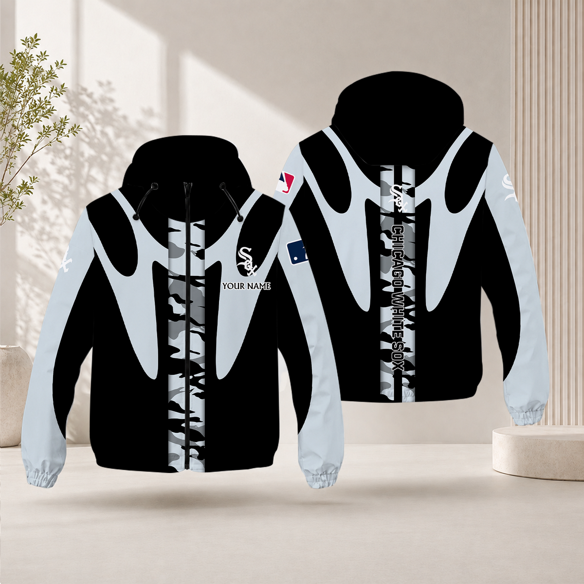 SPECIAL EDITION - NEW CUSTOMIZED MLB26 CWS CHICAGO WHITE SOX WINDBREAKER JACKET