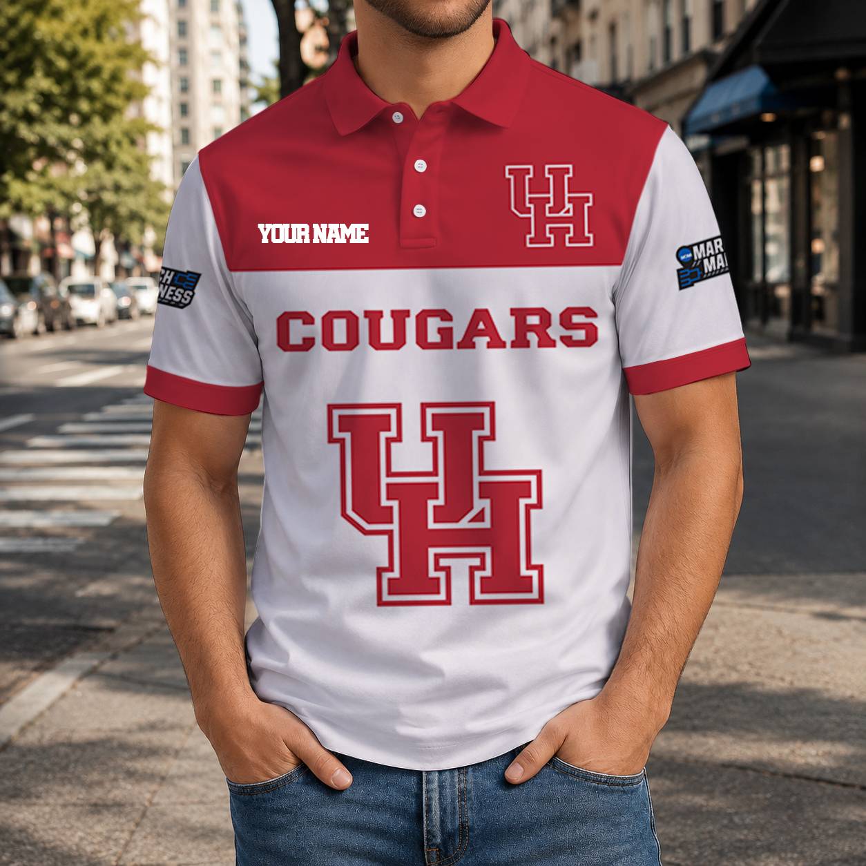 HOT DEAL - NEW CUSTOMIZED NCAA MAM26 HOC HOUSTON COUGARS T-SHIRT, POLO SHIRT, ZIP POLO SHIRT, SWEATSHIRT, HOODIE & ZIP HOODIE
