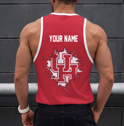 EXCLUSIVE EDTION - NEW CUSTOMIZED NCAA MAM26 HOC HOUSTON COUGARS STRAPPY UNISEX TANK TOP