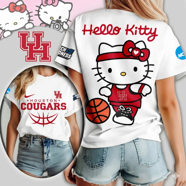 MEGA SALE - NEW CUSTOMIZED NCAA MAM26 HOC HO COUGARS HELLO KITTY T-SHIRT, SWEATSHIRT, HOODIE & ZIP HOODIE