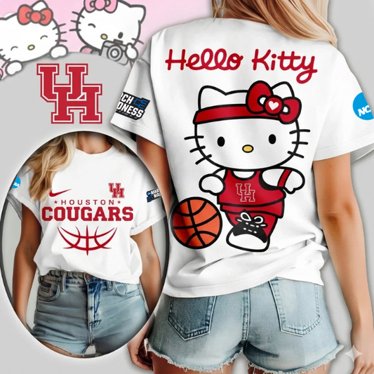MEGA SALE - NEW CUSTOMIZED NCAA MAM26 HOC HO COUGARS HELLO KITTY T-SHIRT, SWEATSHIRT, HOODIE & ZIP HOODIE