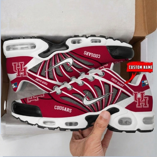 ELITE EDITION - NEW CUSTOMIZED NCAA MAM26 HOC HO COUGARS UNISEX AIR MAX PLUS SNEAKERS