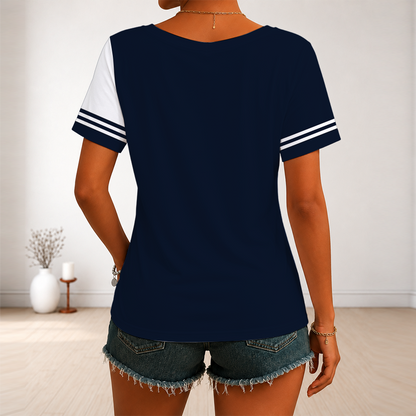 [SPECIAL OFFER] NEW CUSTOMIZED NFL26 CCB CHICAGO BEARS V-NECK FEMALE SHIRT