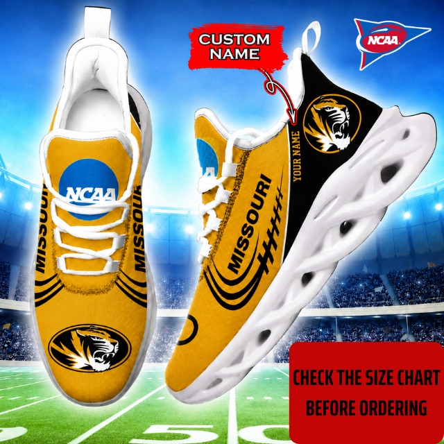 FLASH SALE - NEW CUSTOMIZED NCAA FBS26 MST MISSOURI TIGERS CLUNKY SNEAKERS