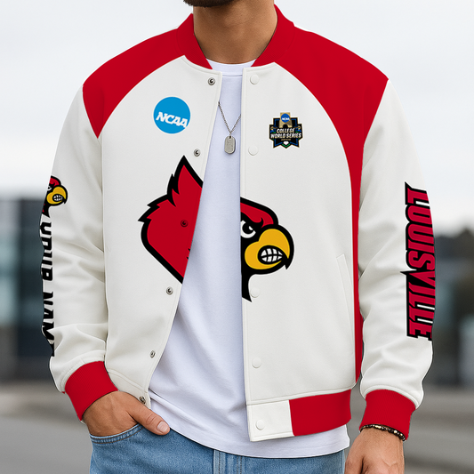LIMITED DROP - NEW CUSTOMIZED|NCAA CWS26 ULC UL CARDINALS BASEBALL JACKET, SATIN VARSITY JACKET