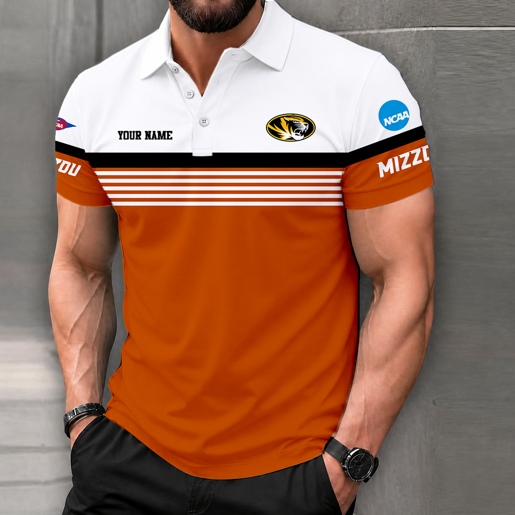 LIMITED EDITION - NEW CUSTOMIZED NCAA FBS26 MST MISSOURI TIGERS POLO SHIRT