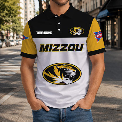 ELITE EDITION- NEW CUSTOMIZED NCAA FBS26 MST MISSOURI TIGERS POLO SHIRT, ZIP POLO SHIRT & T-SHIRTS