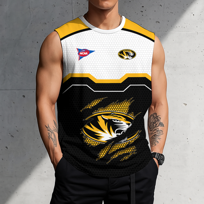 LIMITED EDITION - NEW CUSTOMIZED NCAA FBS26 MST MISSOURI TIGERS MEN'S GYM SHIRT