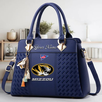LIMITED EDITION - NEW CUSTOMIZED NCAA FBS26 MST MS TIGERS HANDBAG MULTICOLOR