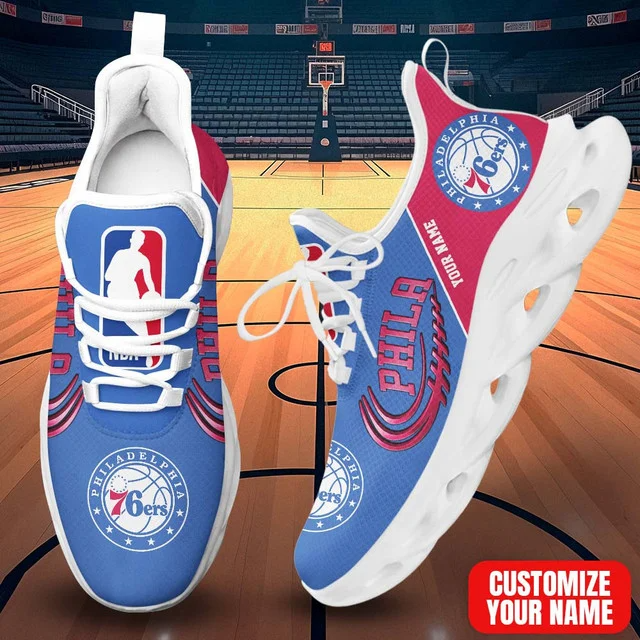 FINAL SALE - NEW CUSTOMIZED NBA26 P76 PHILADELPHIA 76ERS PREMIUM CLUNKY SNEAKERS