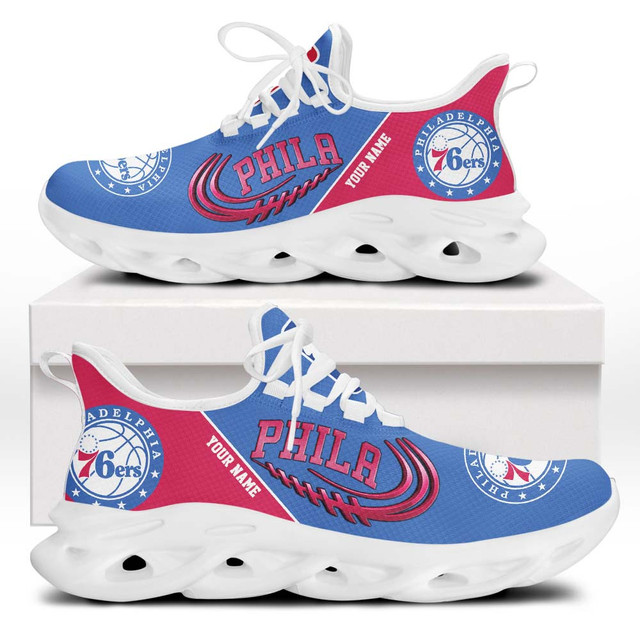 FINAL SALE - NEW CUSTOMIZED NBA26 P76 PHILADELPHIA 76ERS PREMIUM CLUNKY SNEAKERS