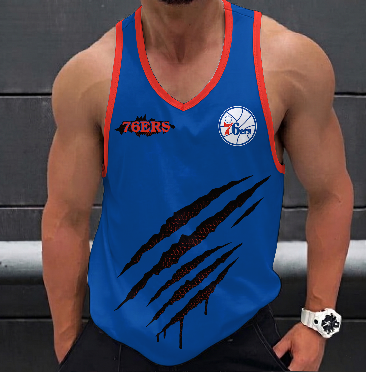 FINAL SALE - NEW CUSTOMIZED NBA26 P76 PHILADELPHIA 76ERS UNISEX TANK TOP