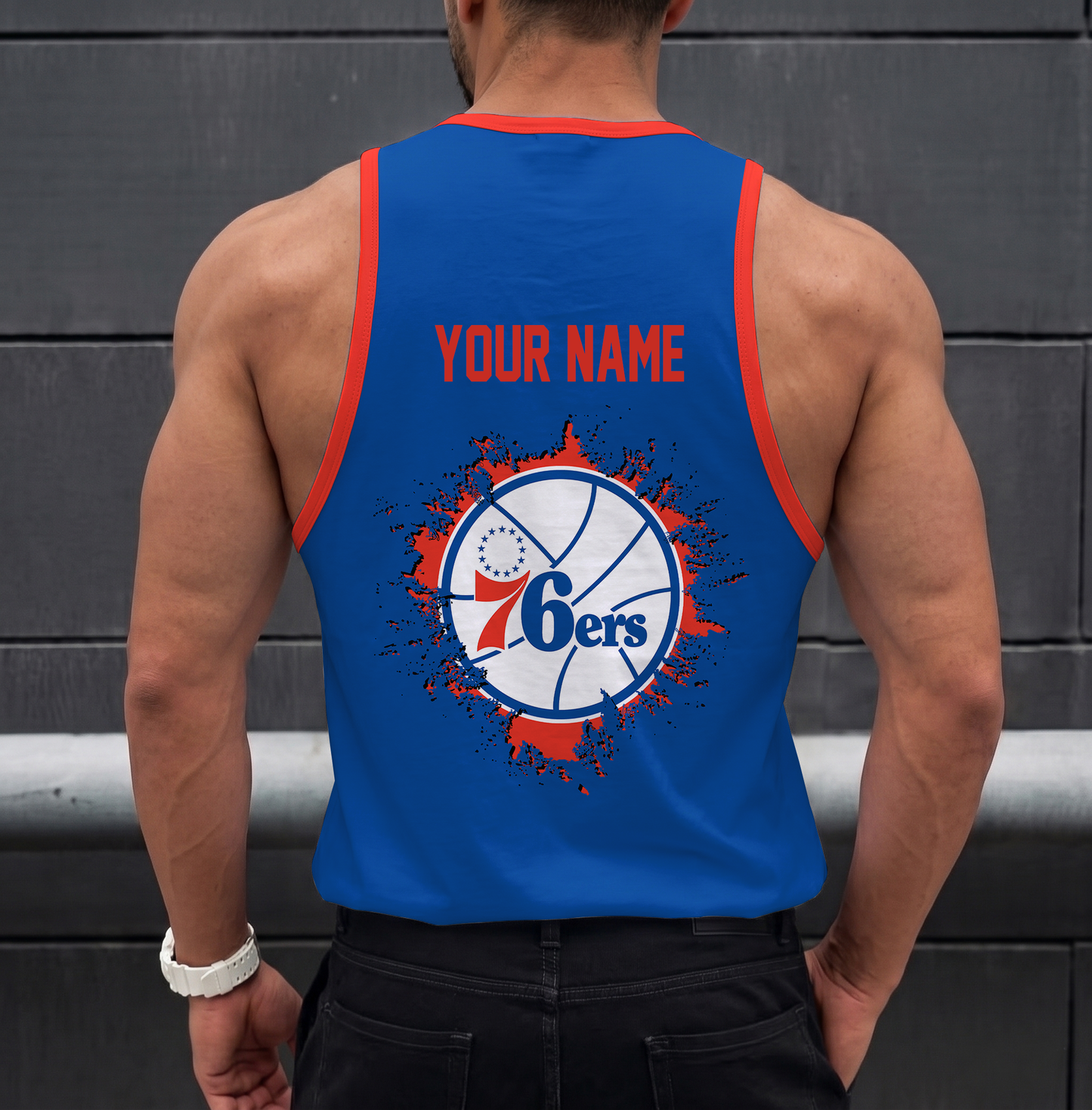 FINAL SALE - NEW CUSTOMIZED NBA26 P76 PHILADELPHIA 76ERS UNISEX TANK TOP