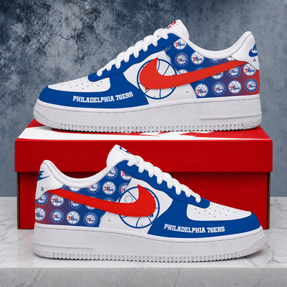 ELITE EDITION - NEW CUSTOMIZED NBA26 P76 PHILADELPHIA 76ERS AF1 SNEAKERS