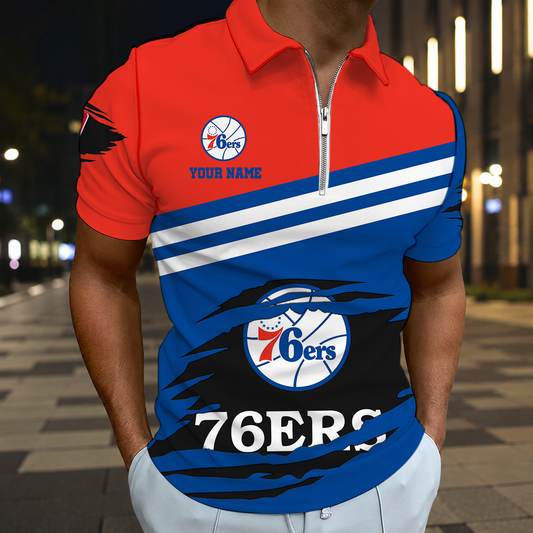 FINAL SALE - NEW CUSTOMIZED NBA26 P76 PHILADELPHIA 76ERS T-SHIRT, POLO SHIRT, ZIP POLO SHIRT, SWEATSHIRT, HOODIE & ZIP HOODIE