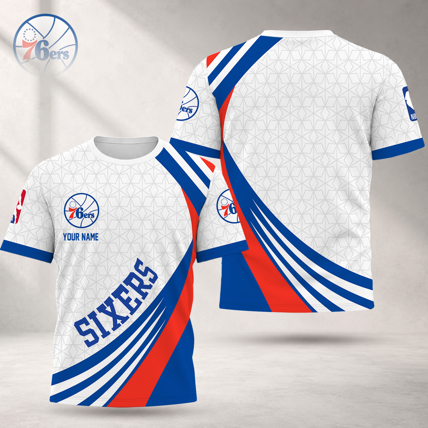 FINAL SALE - NEW CUSTOMIZED NBA26 P76 PHILADELPHIA 76ERS T-SHIRT, POLO SHIRT, ZIP POLO SHIRT, SWEATSHIRT, HOODIE & ZIP HOODIE
