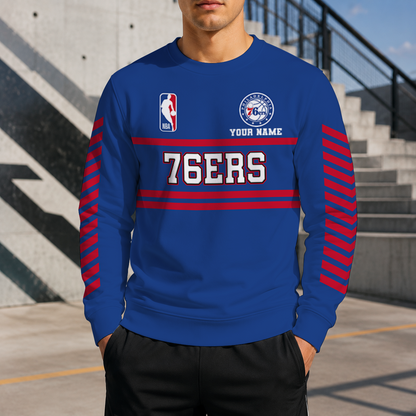 FINAL SALE - NEW CUSTOMIZED NBA26 P76 PHILADELPHIA 76ERS UNISEX SWEATSHIRT