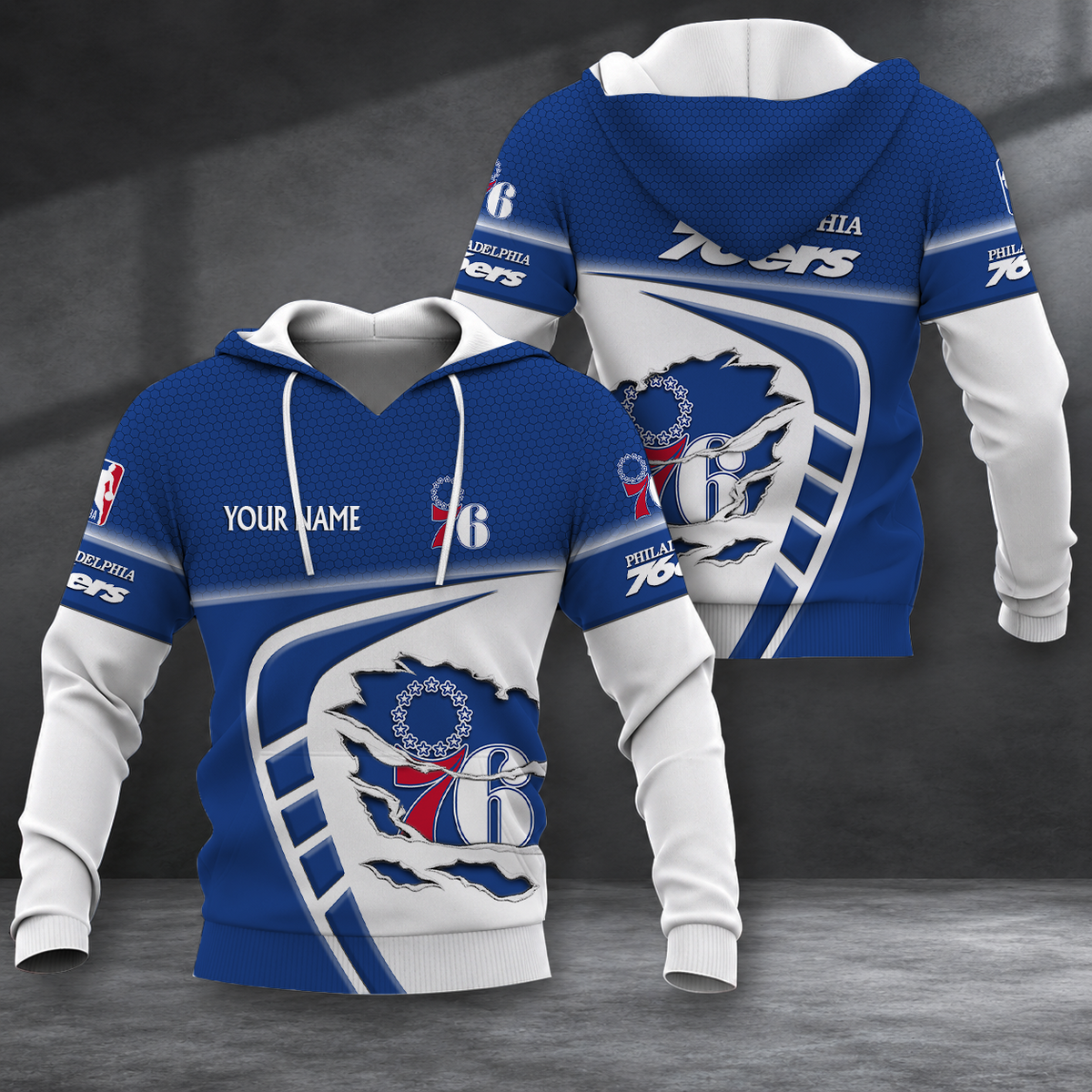 FINAL SALE - NEW CUSTOMIZED NBA26 P76 PHILADELPHIA 76ERS T-SHIRT, POLO SHIRT, ZIP POLO SHIRT, SWEATSHIRT, HOODIE & ZIP HOODIE