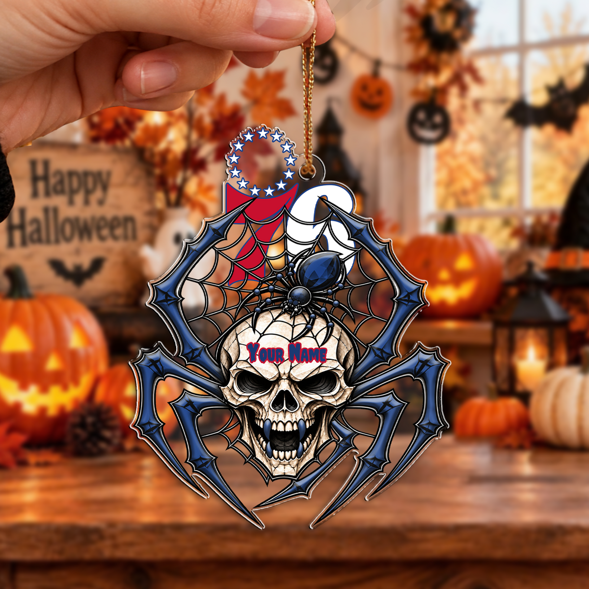 VIRAL EDITION - NEW CUSTOMIZED NBA26 P76 PHILADELPHIA 76ERS HALLOWEEN ACRYLIC ORNAMENT