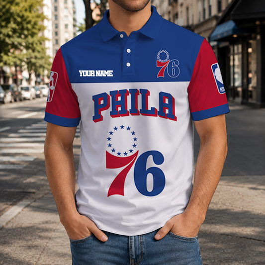 VIRAL EDITION - NEW CUSTOMIZED NBA26 P76 PHILADELPHIA 76ERS T-SHIRT, POLO SHIRT, ZIP POLO SHIRT, SWEATSHIRT, HOODIE & ZIP HOODIE