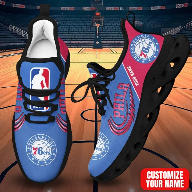 FINAL SALE - NEW CUSTOMIZED NBA26 P76 PHILADELPHIA 76ERS PREMIUM CLUNKY SNEAKERS