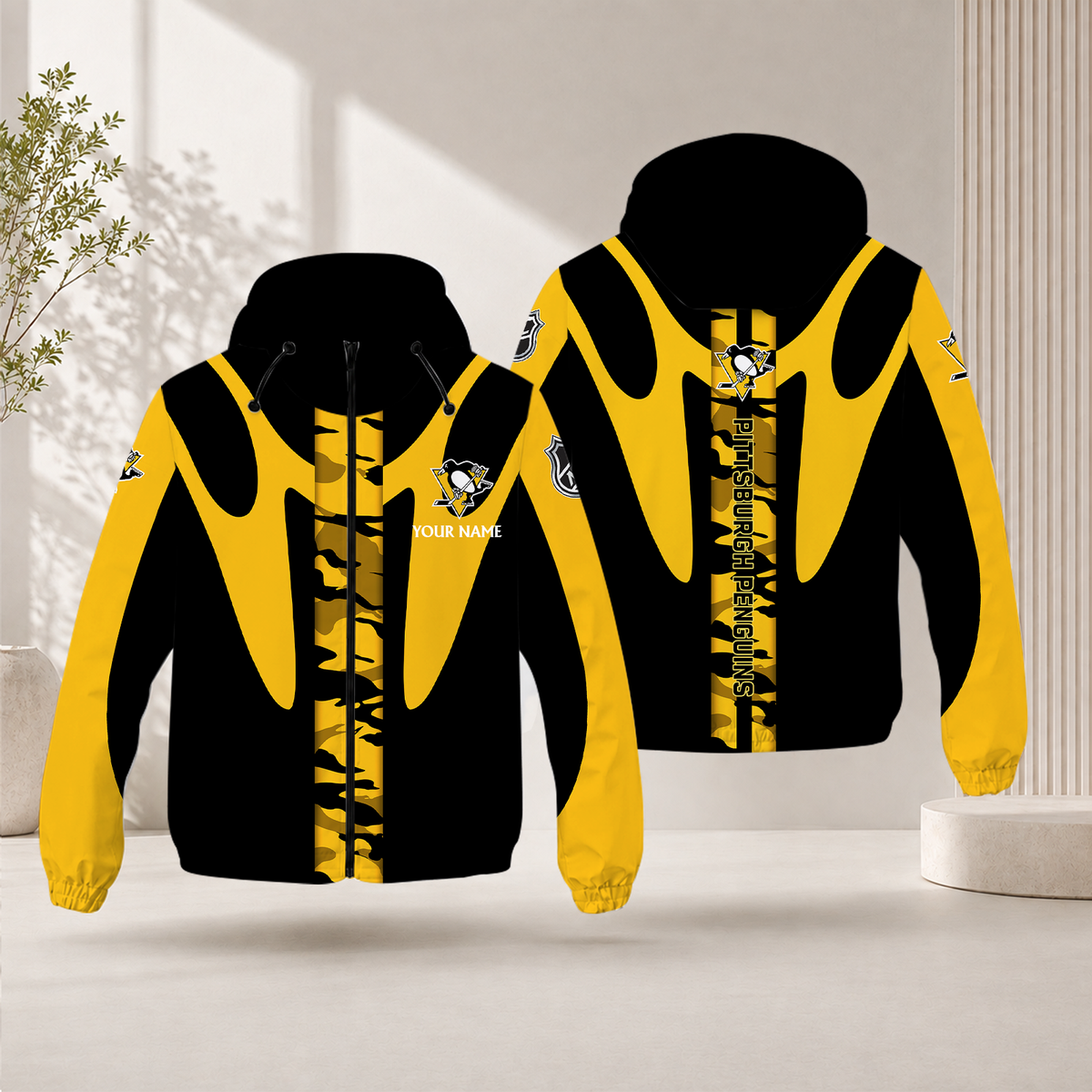 LIMITED EDITION - NEW CUSTOMIZED NHL26 PBP PITTSBURGH PENGUINS WINDBREAKER JACKET