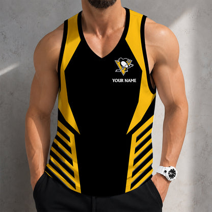 LIMITED EDITION - NEW CUSTOMIZED NHL26 PBP PITTSBURGH PENGUINS MEN'S TANK TOP
