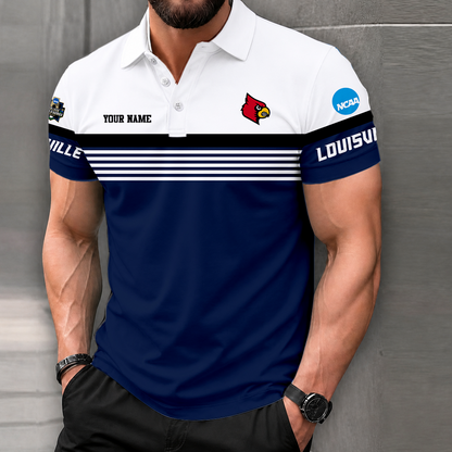 LIMITED EDITION - NEW CUSTOMIZED NCAA CWS26 ULC LOUISVILLE CARDINALS POLO SHIRT