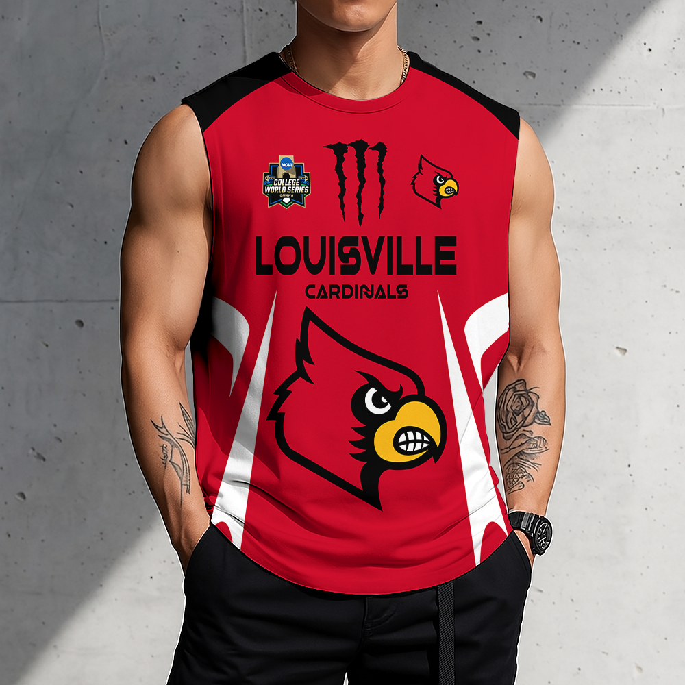 ACTIVE OFFER - NEW CUSTOMIZED | NCAA CWS26 ULC UL CARDINALS MEN'S GYM SHIRT