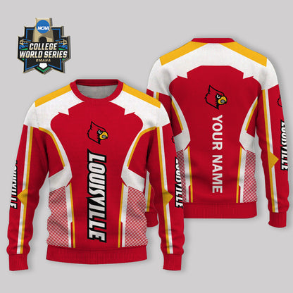 LIMITED EDITION - NEW CUSTOMIZED NCAA CWS26 ULC LOUISVILLE CARDINALS UGLY SWEATER