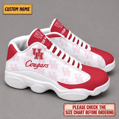 EXCLUSIVE EDITION - NEW CUSTOMIZED NCAA MAM26 HOC HOUSTON COUGARS AIR JORDAN 13 LOW TOP SNEAKER