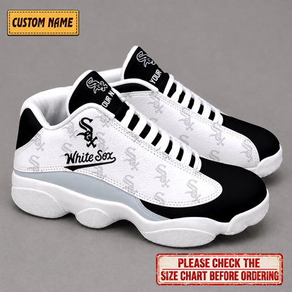 LIMITED EDITION - NEW CUSTOMIZED NFL26 CWS CHICAGO WHITE SOX AIR JORDAN 13 LOW TOP SNEAKER