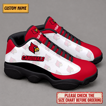 LIMITED EDITION - NEW CUSTOMIZED NCAA CWS26 ULC LOUISVILLE CARDINALS AIR JORDAN 13 LOW TOP SNEAKER