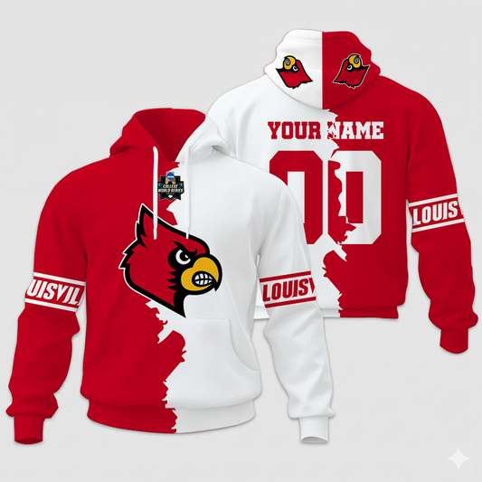 LIMITED EDITION - NEW CUSTOMIZED NCAA CWS26 ULC UL CARDINALS UNISEX HOODIE & ZIP HOODIE